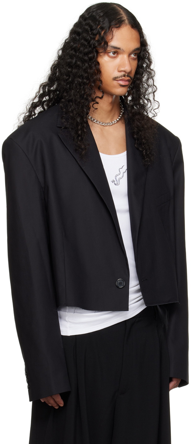 LU'U DAN Black Slashed Blazer