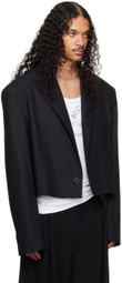 LU'U DAN Black Slashed Blazer