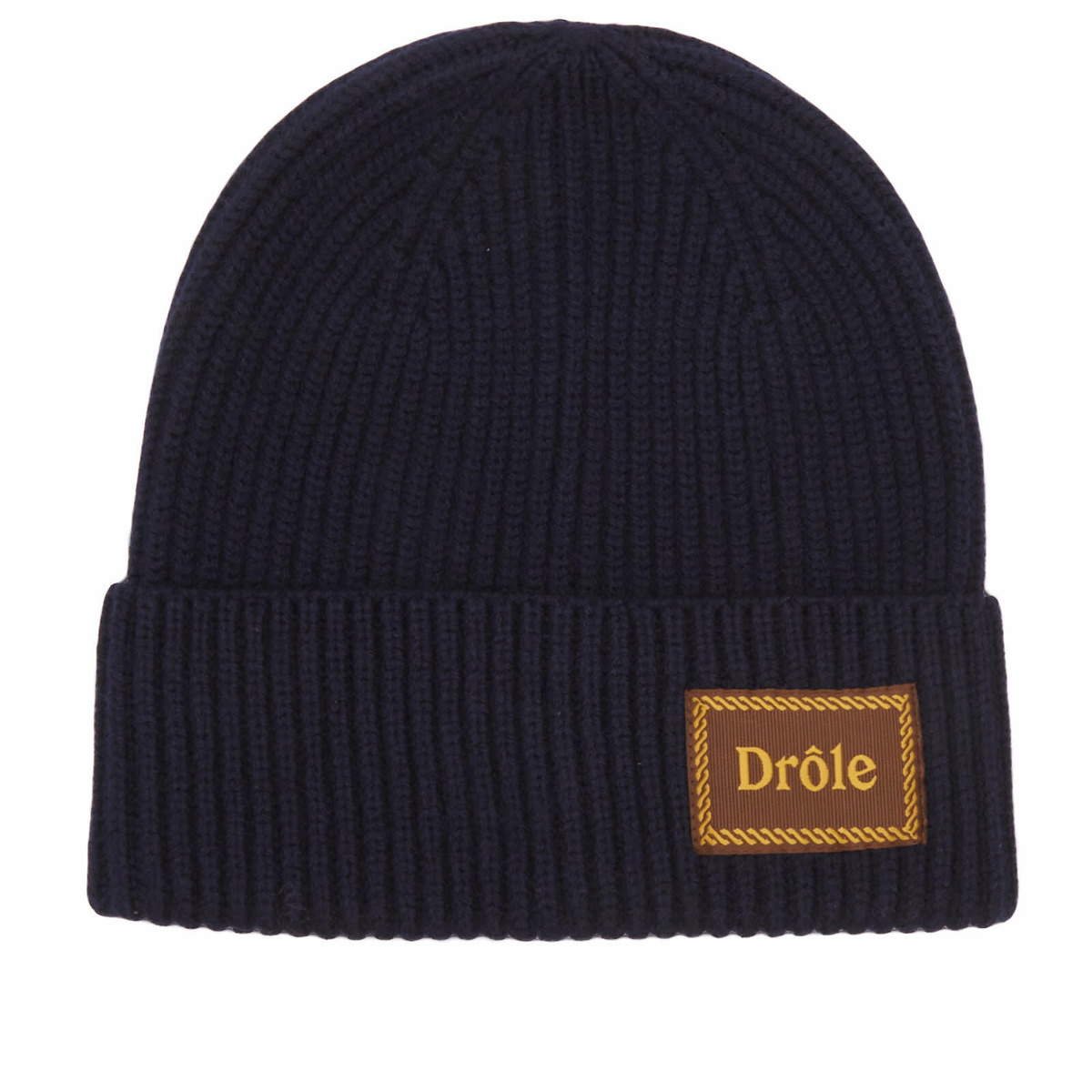 Drôle de Monsieur Men's Logo Beanie in Navy 