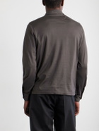 FEDELI - Cotton-Jersey Polo Shirt - Brown
