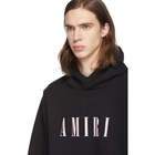 Amiri Black and Pink Core Hoodie