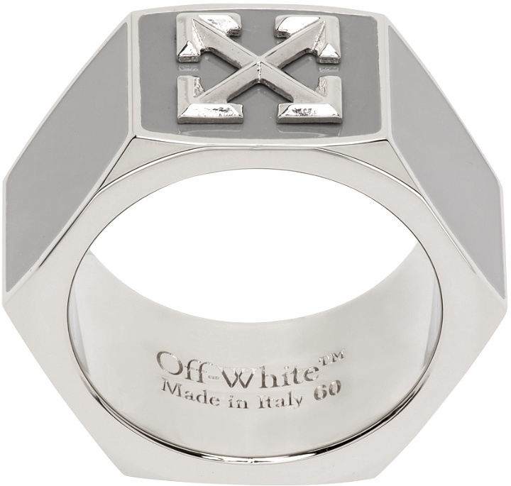 Photo: Off-White Silver Arrow Hexnut Ring