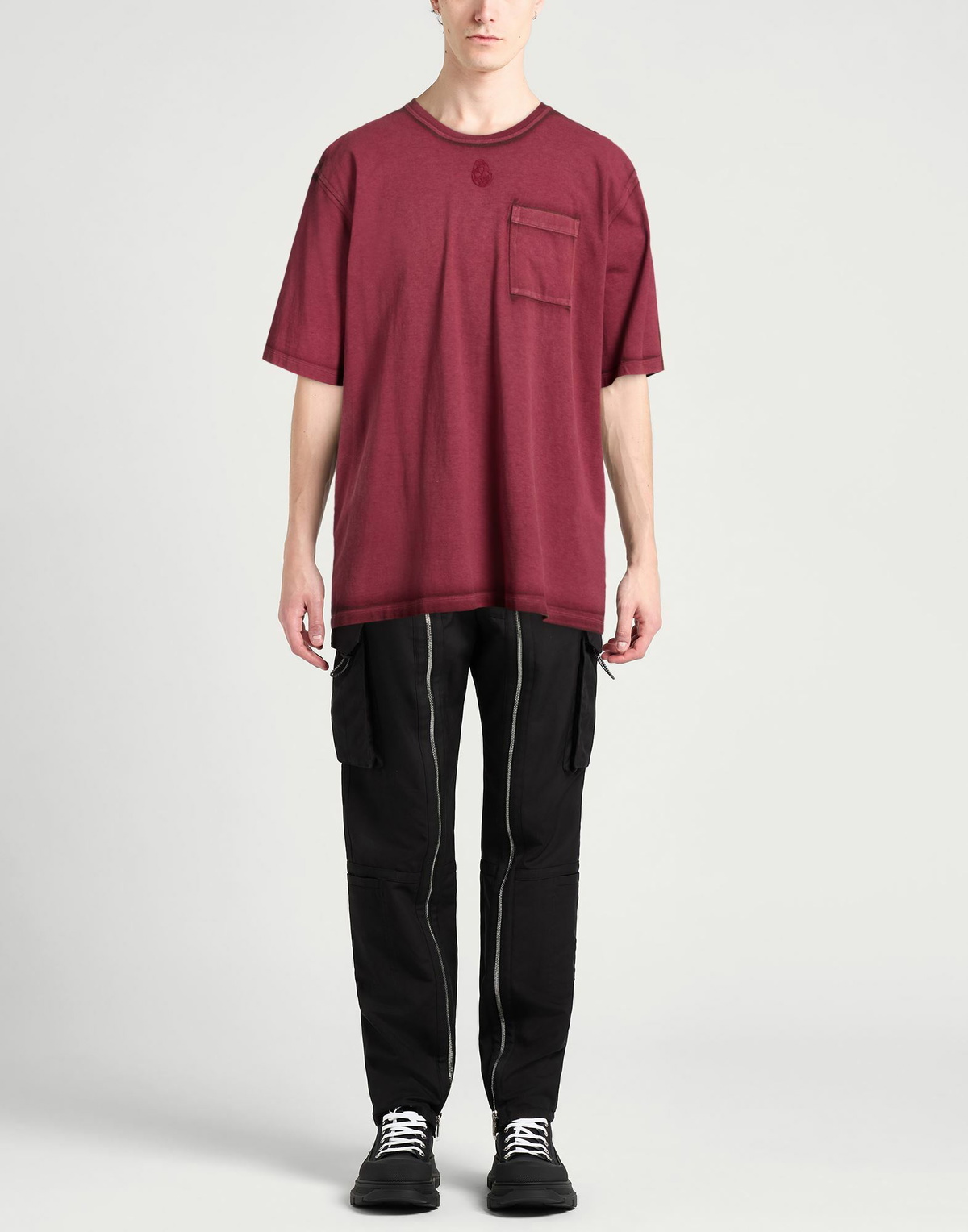 Mcqueen Mens T-shirt Burgundy