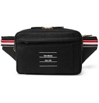 Thom Browne - Leather-Trimmed Twill Belt Bag - Gray