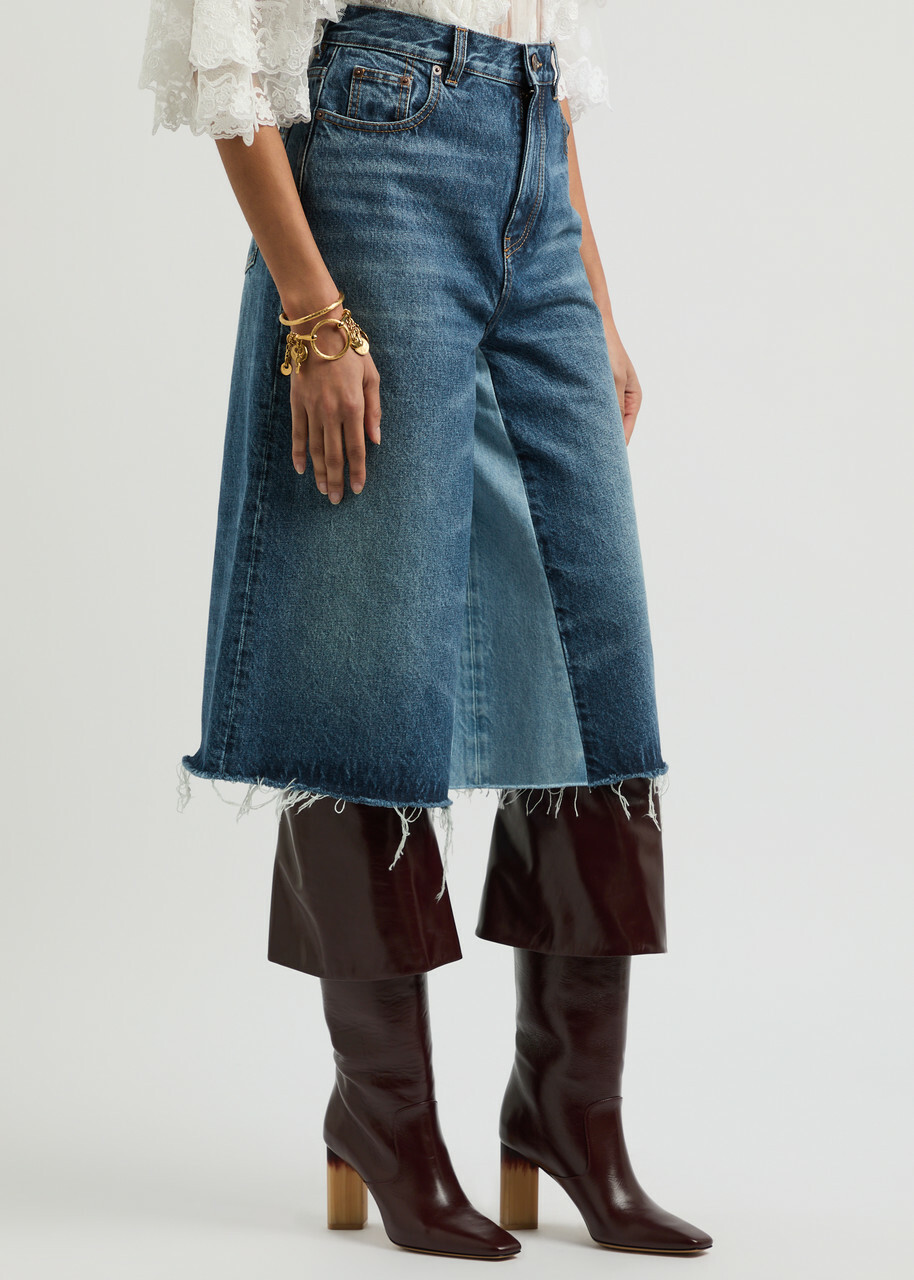 Chloe Panelled Denim Shorts