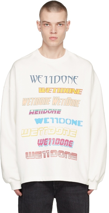 Photo: We11done White Front Logo Sweatshirt
