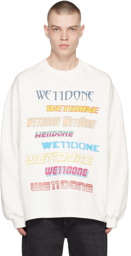 We11done White Front Logo Sweatshirt