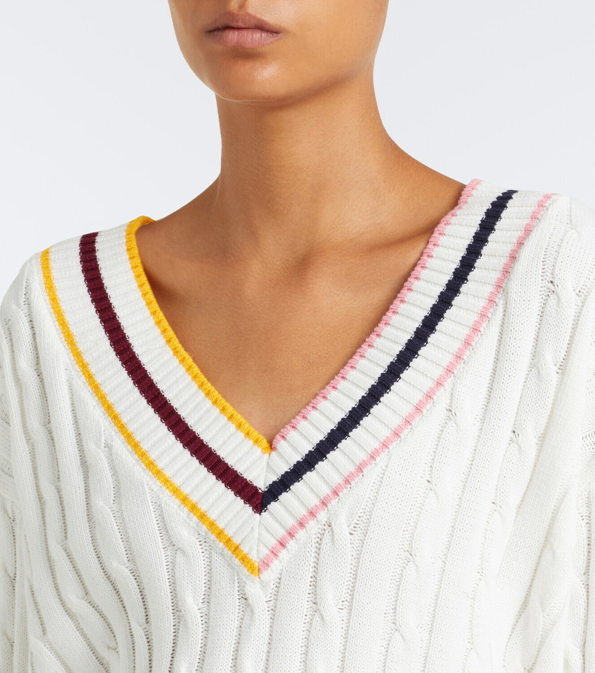 The Upside Josette cable-knit cotton sweater