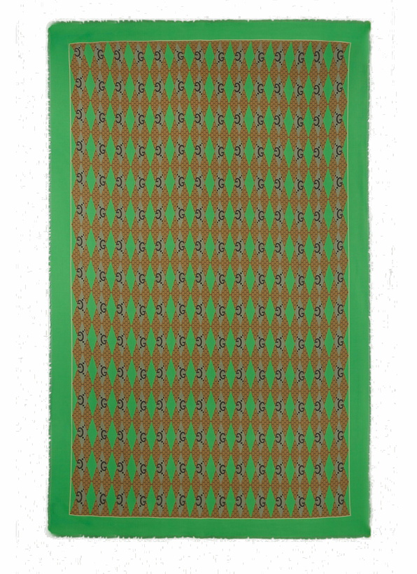 Photo: Gucci - Jumbo Rhomby Scarf in Green