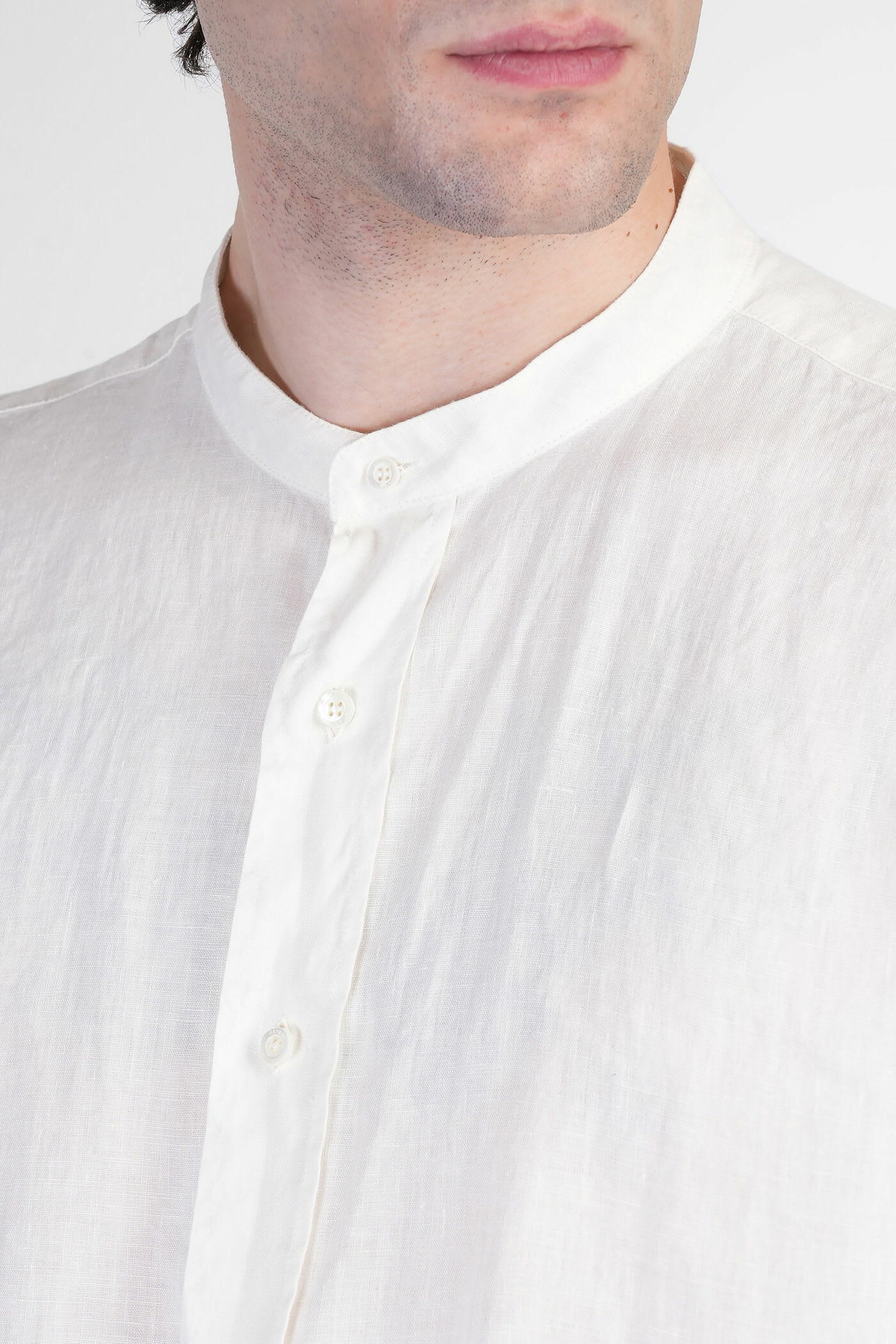 Aspesi Bruce Shirt In Beige Linen