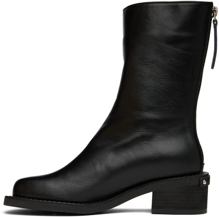 OSOI Black Leather Toboo Boots