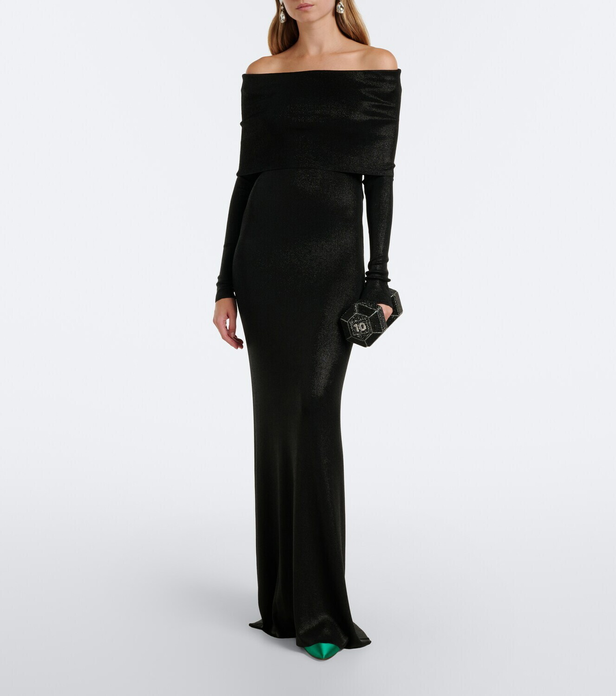 Judith Leiber Couture Dumbbell crystal-embellished clutch