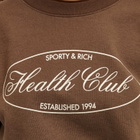 Sporty & Rich Women's Oval Health Crewneck in Chocolate Cream