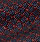 Gucci - 7.5cm Logo-Embroidered Silk-Jacquard Tie - Navy