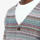 Fucking Awesome Men's Dill Painting Intarsia Cardigan in Purple