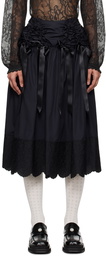 Simone Rocha Black Bow Midi Skirt