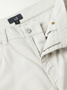 Dunhill - Straight-Leg Cotton-Blend Twill Trousers - Gray