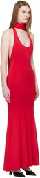GUIZIO Red Siena Maxi Dress