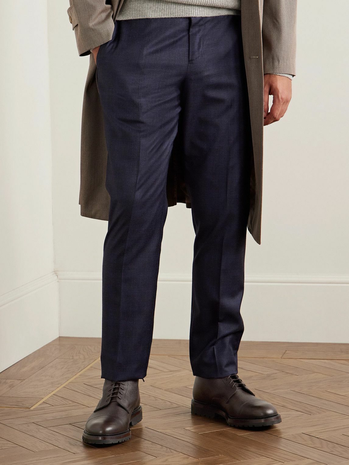 George Cleverley - Taron II Pebble-Grain Leather Derby Boots - Brown