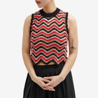 GANNI Women's Cotton Crochet Vest in Racing Red