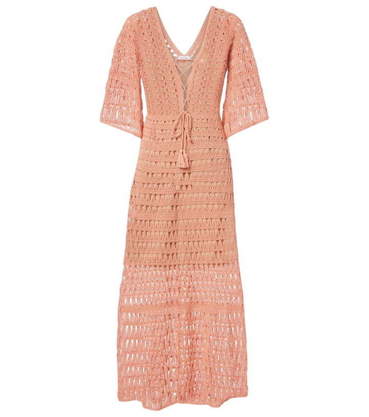 Photo: Anna Kosturova Crochet cotton midi dress
