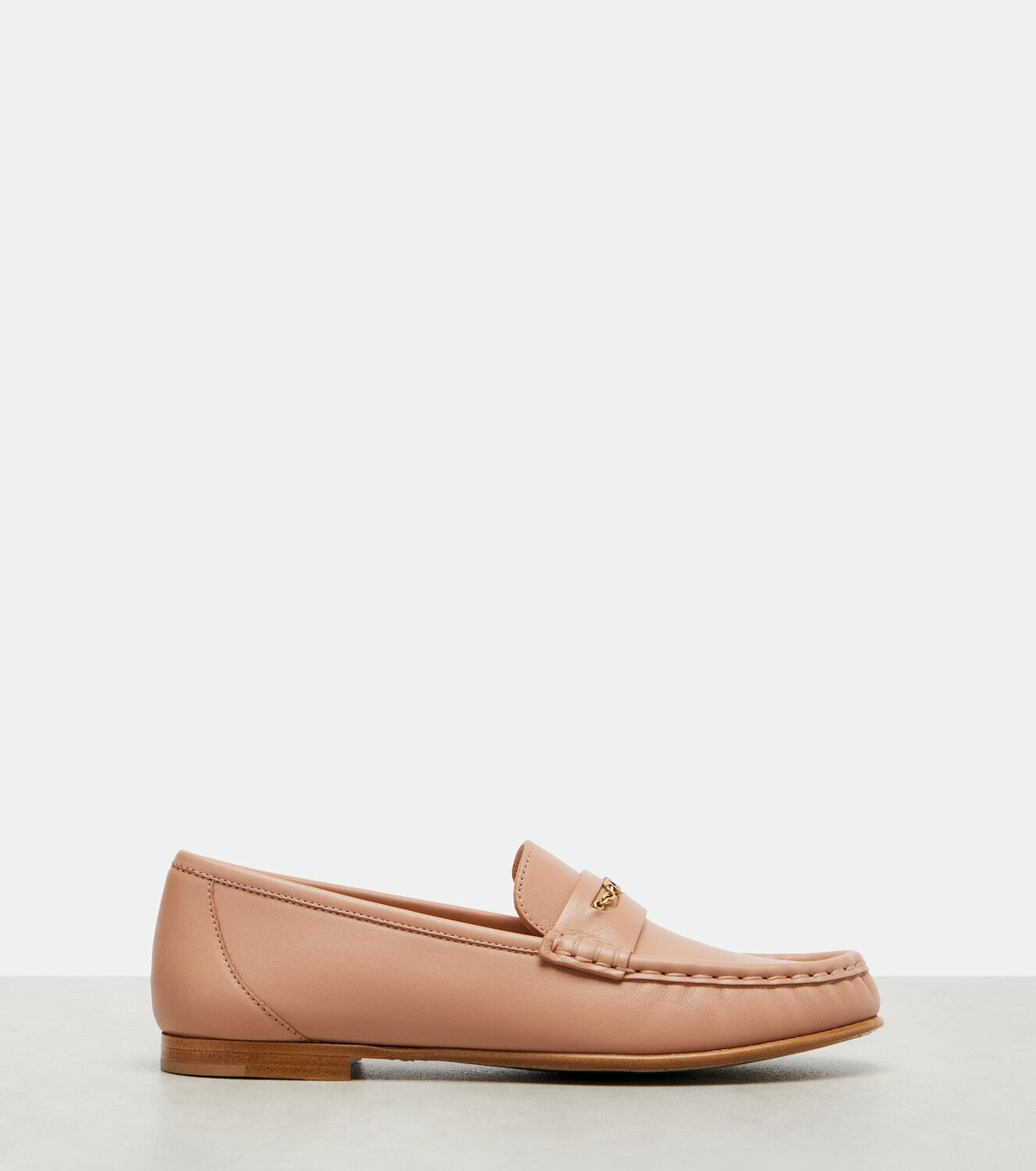 Chloé Chloé logo embellished leather loafers