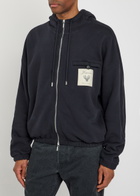 Jacquemus Le Hoodie Torneo Logo Hooded Cotton Sweatshirt Navy