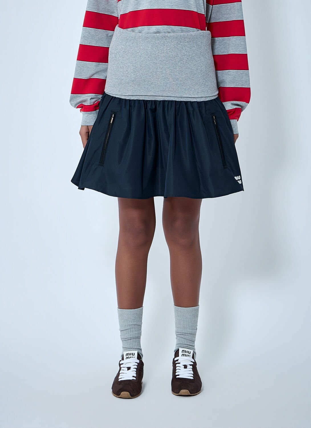 Miu Miu Gathered Mini Skirt