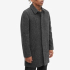 A.P.C. Men's Pete Herringbone Mac in Heathered Anthracite