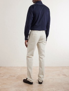 Kiton - Straight-Leg Stretch-Cotton Trousers - Neutrals