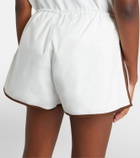 Alémais Scuba patch-appliqué cotton shorts