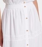 Melissa Odabash Cate lace-trimmed cotton maxi skirt