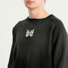 Needles Men's Deconstructed Crew Neck Sweatshirt in Black