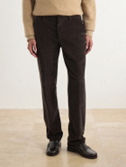 Altea - Dumbo Straight-Leg Stretch-Cotton Corduroy Trousers - Brown