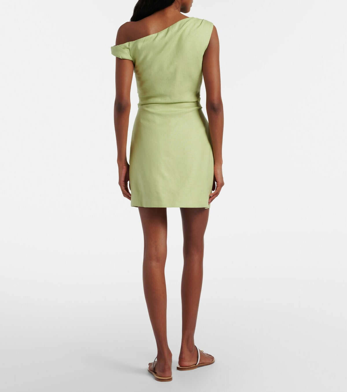 SIR Asymmetric linen minidress