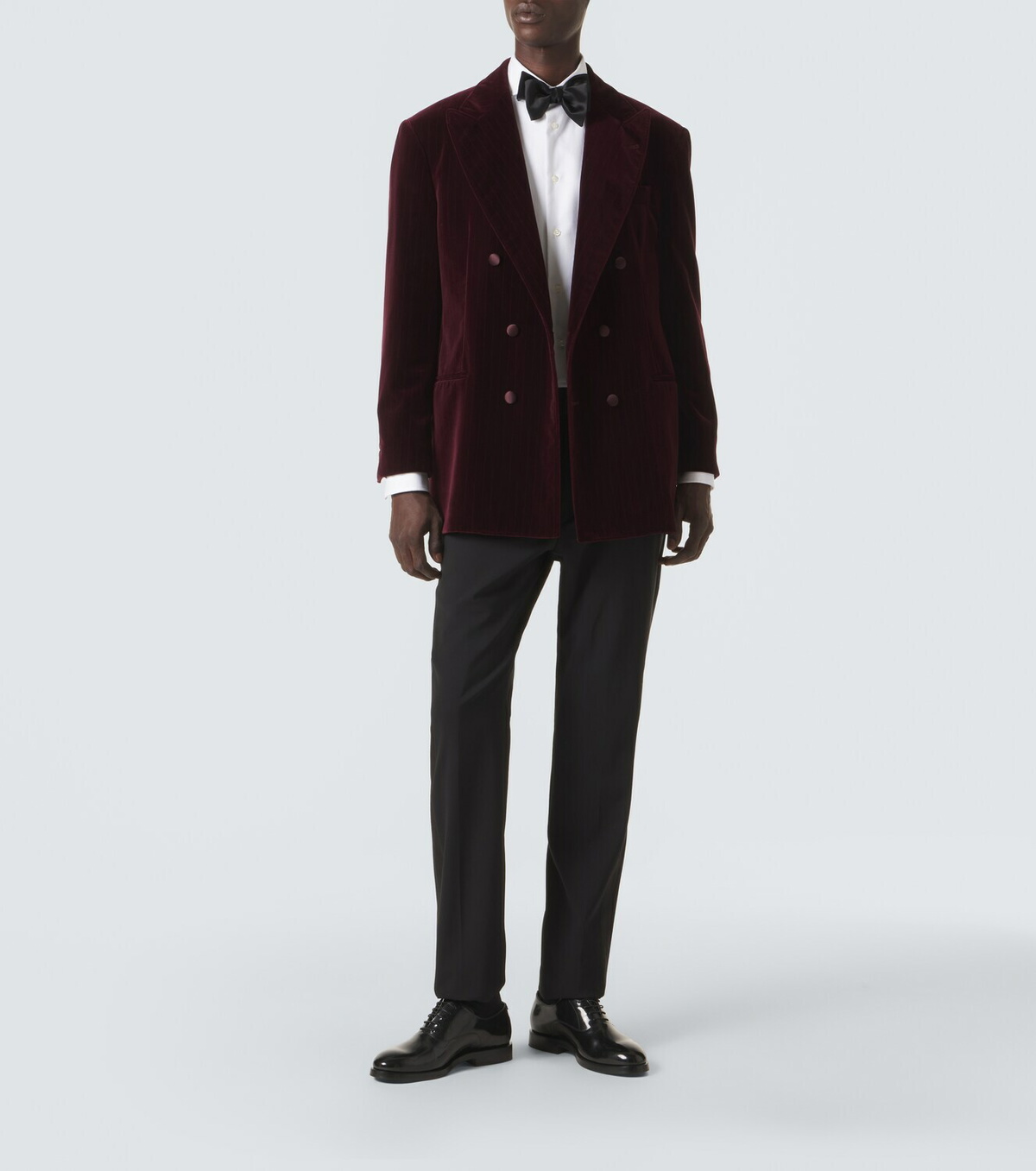 Brunello Cucinelli Pinstripe cotton velvet double-breasted blazer