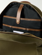Bennett Winch - Logo-Embroidered Leather-Trimmed Cotton-Canvas Backpack