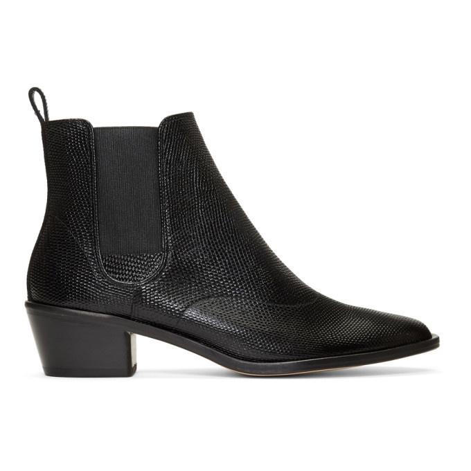 Photo: Repetto Black Snake August Ankle Boots
