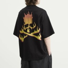 MASTERMIND WORLD Men's Skull On Fire Short Sleeve T-Shirt in Black