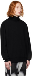 Homme Plissé Issey Miyake Black Turtleneck Sweater