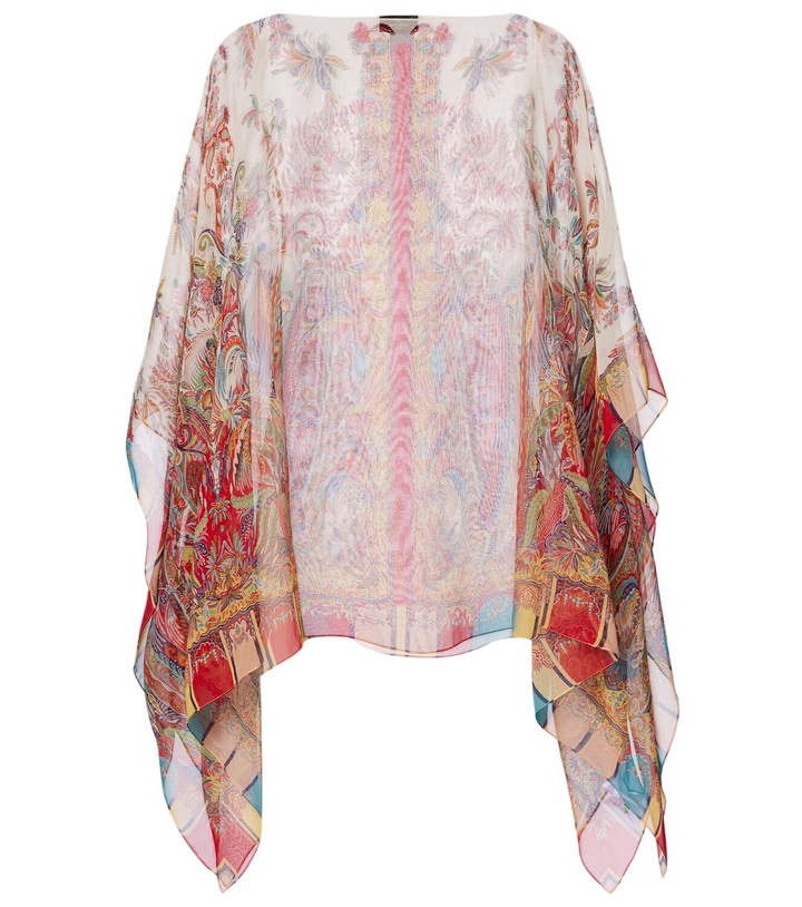 Photo: Etro Printed silk cape