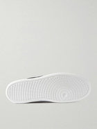 Moncler - Monaco M Leather-Trimmed Suede Sneakers - Blue