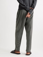 Lemaire - Tapered Silk-Crepe Trousers - Gray