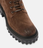 Hogan H700 suede combat boots