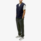 Norse Projects Men's August Flame Alpaca Cardigan Vest in Navy