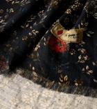 The House of Lyria Firmament floral linen and cotton throw