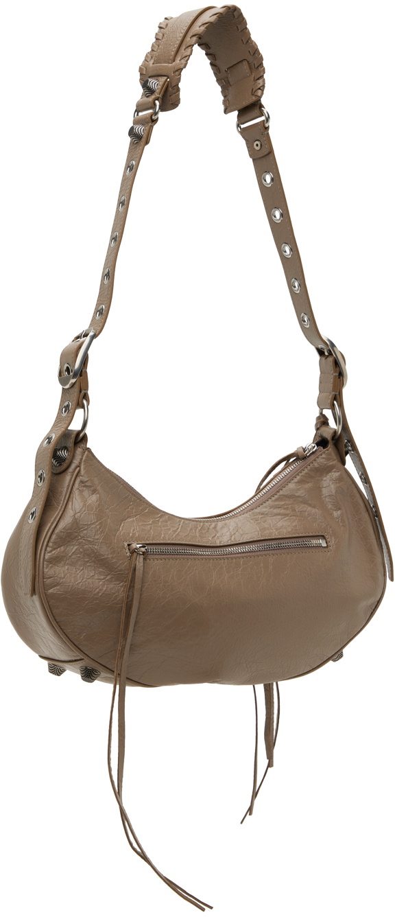 Balenciaga Taupe 'Le Cagole' Small Shoulder Bag Balenciaga