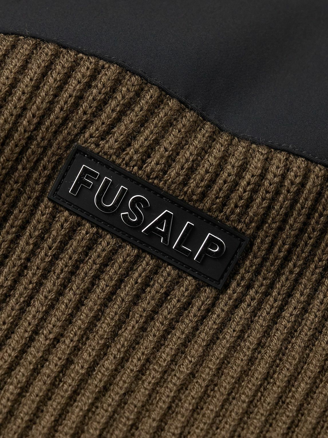 Fusalp - Theodore Jersey-Trimmed Ribbed Wool Half-Zip Sweater - Brown