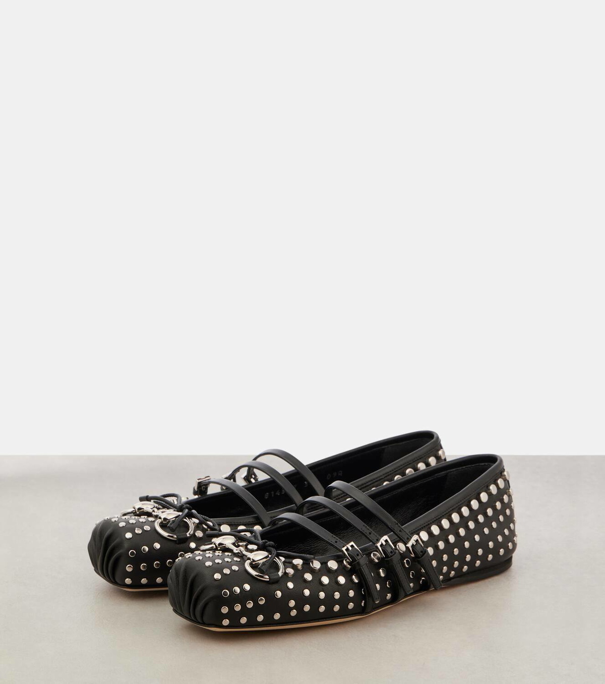 Gucci Gucci Horsebit studded leather ballet flats