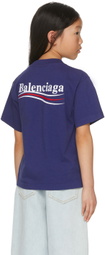 Balenciaga Kids Kids Blue Political Campaign T-Shirt